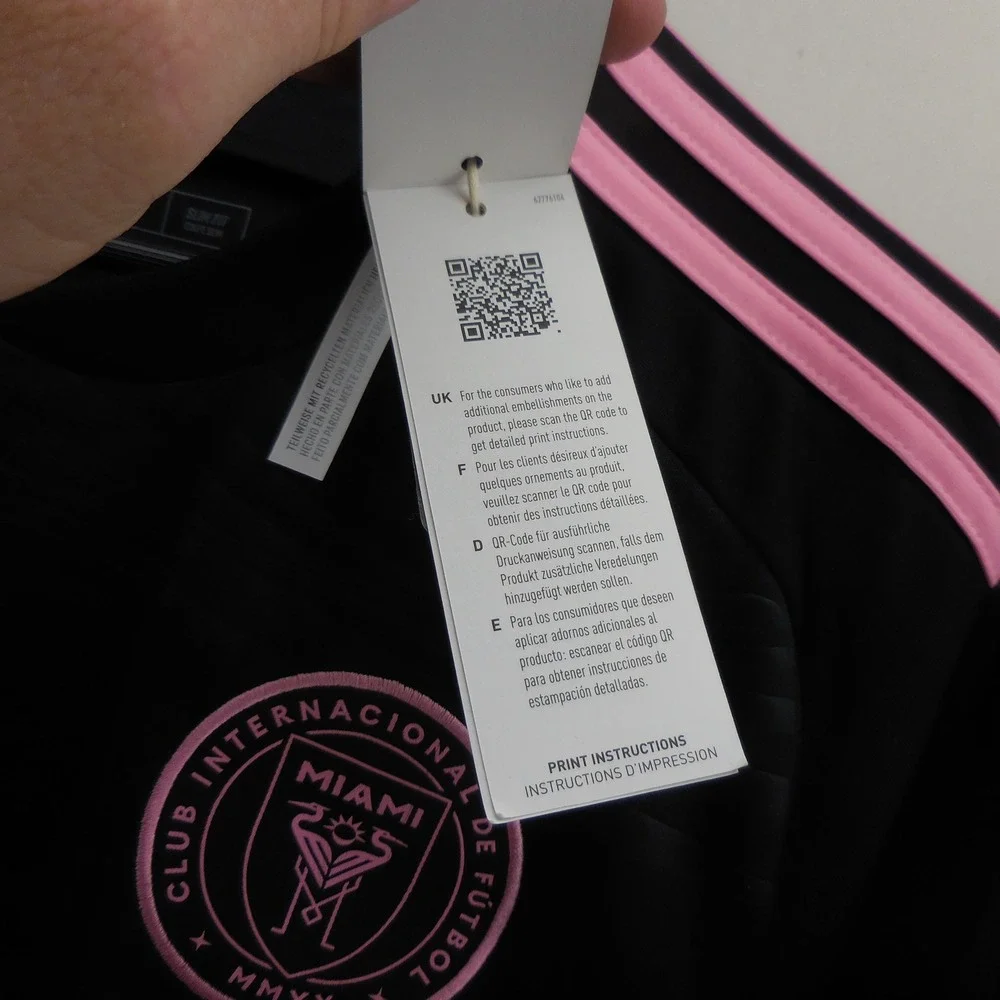 Adidas Inter Miami CF Messi 10 Away Jersey Black Pink Mens Medium JE9704 NEW